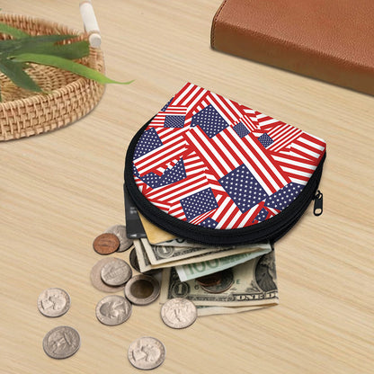 Independence Day USA Flag Pattern Print Coin Purse
