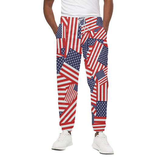 Independence Day USA Flag Pattern Print Cotton Pants