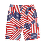 Independence Day USA Flag Pattern Print Cotton Shorts
