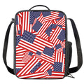 Independence Day USA Flag Pattern Print Crossbody Lunch Bag