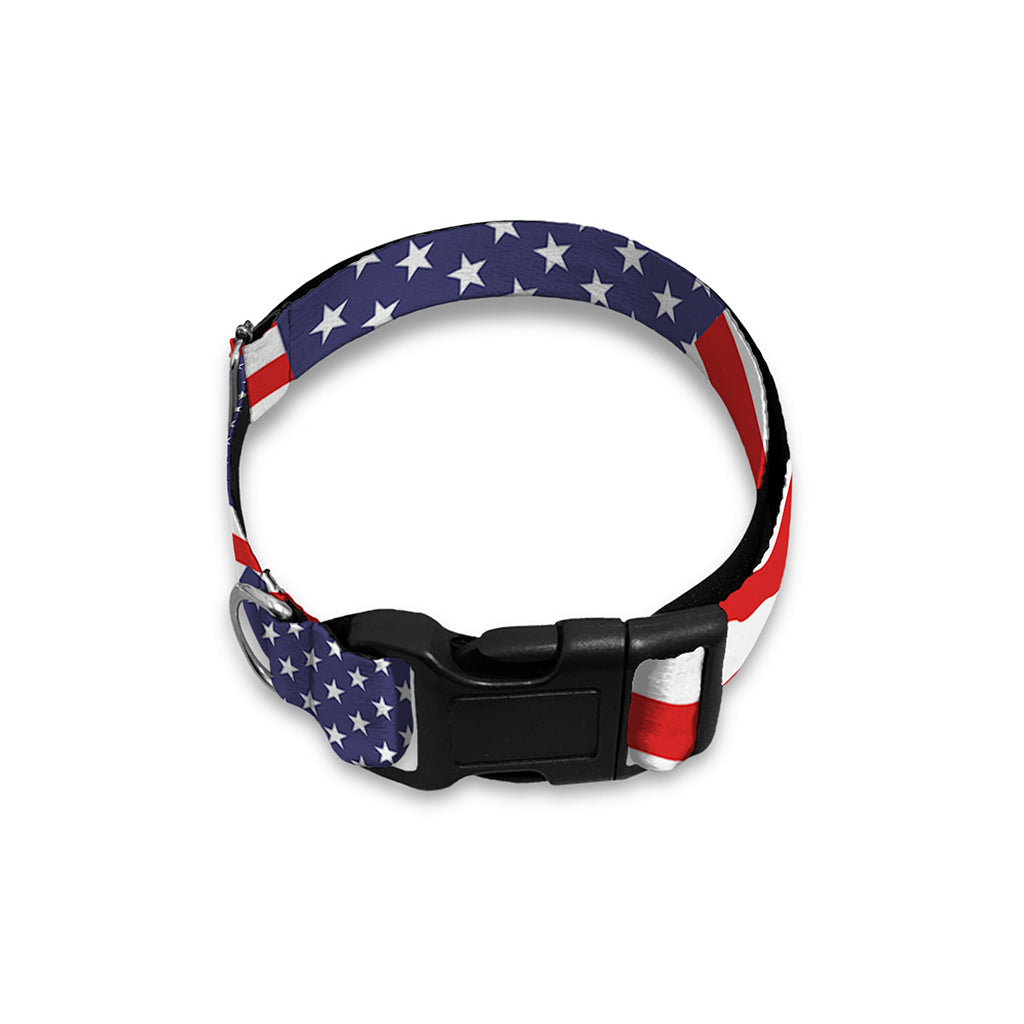 Independence Day USA Flag Pattern Print Dog Collar