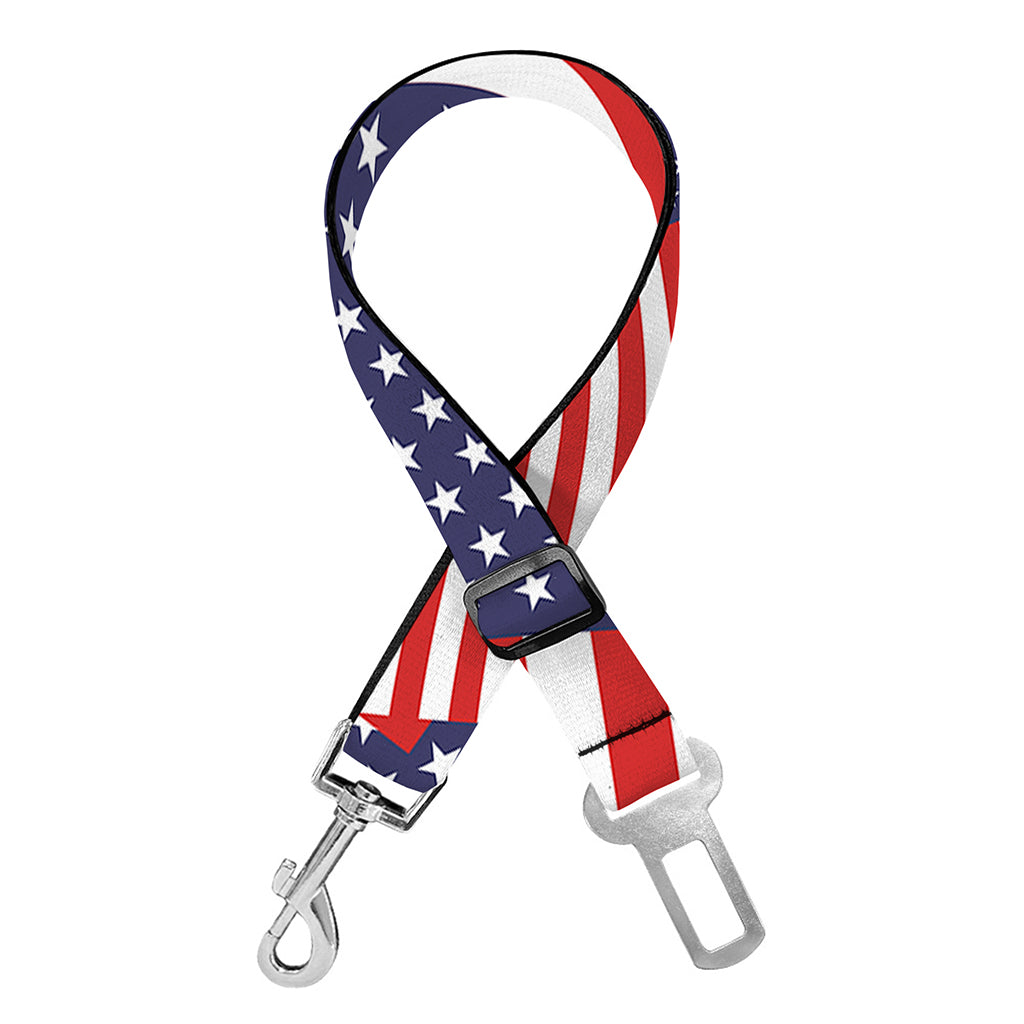 Independence Day USA Flag Pattern Print Dog Seat Belt
