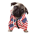 Independence Day USA Flag Pattern Print Dog Zip Up Hoodie