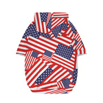 Independence Day USA Flag Pattern Print Dog Zip Up Hoodie
