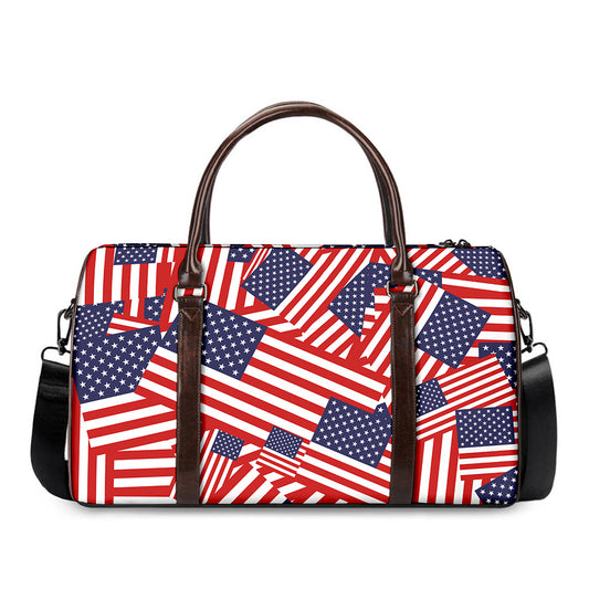 Independence Day USA Flag Pattern Print Duffle Bag
