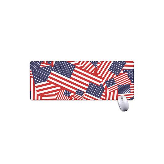 Independence Day USA Flag Pattern Print Extended Mouse Pad