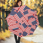 Independence Day USA Flag Pattern Print Foldable Umbrella