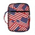 Independence Day USA Flag Pattern Print Front Pocket Bible Bag
