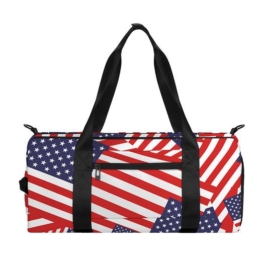 Independence Day USA Flag Pattern Print Gym Bag