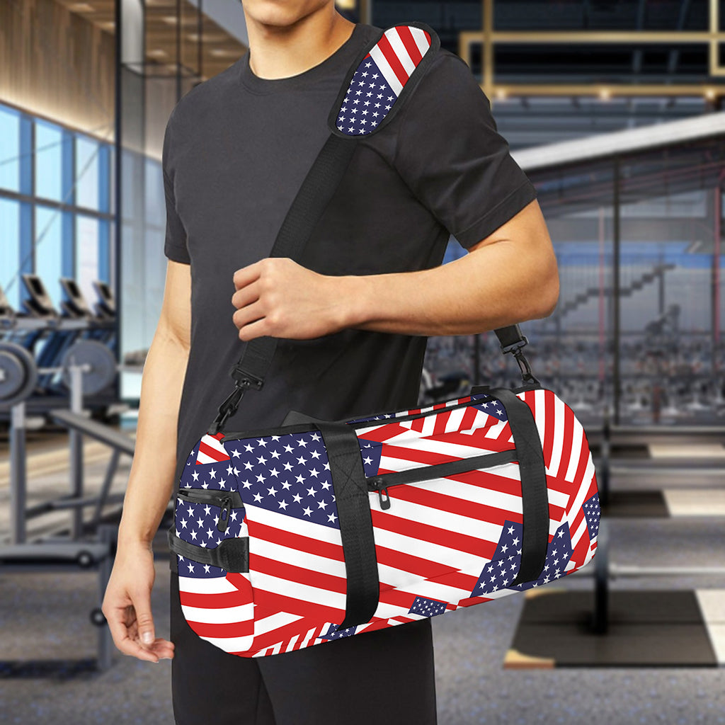 Independence Day USA Flag Pattern Print Gym Bag