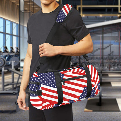 Independence Day USA Flag Pattern Print Gym Bag