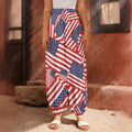 Independence Day USA Flag Pattern Print Harem Pants