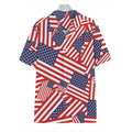 Independence Day USA Flag Pattern Print Hawaiian Shirt