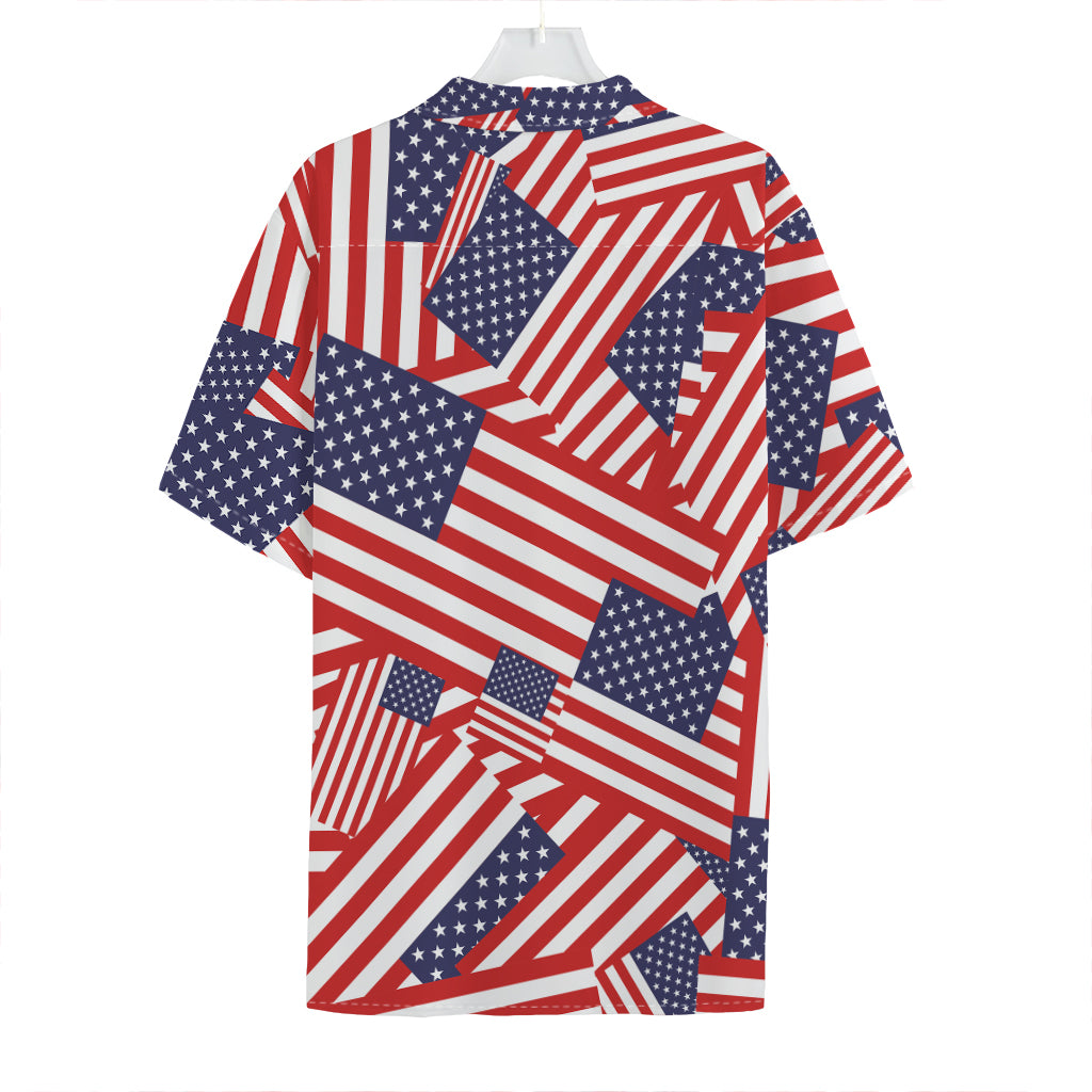 Independence Day USA Flag Pattern Print Hawaiian Shirt