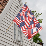 Independence Day USA Flag Pattern Print House Flag