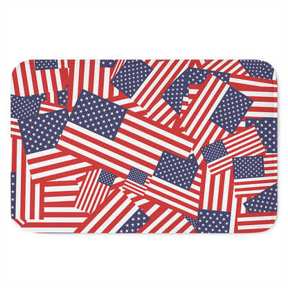 Independence Day USA Flag Pattern Print Indoor Door Mat