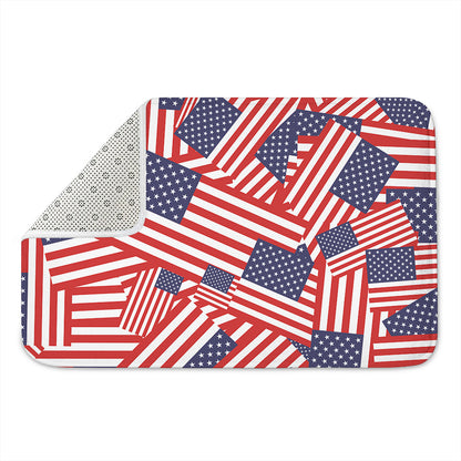 Independence Day USA Flag Pattern Print Indoor Door Mat