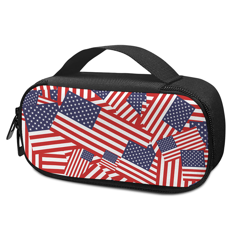 Independence Day USA Flag Pattern Print Insulin Cooler Travel Case