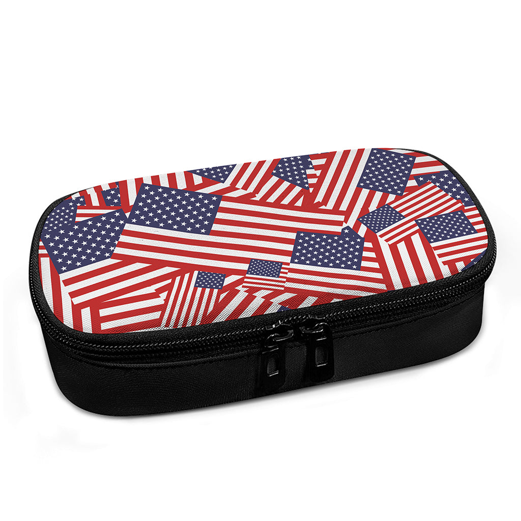 Independence Day USA Flag Pattern Print Insulin Cooler Travel Case