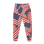 Independence Day USA Flag Pattern Print Jogger Pants