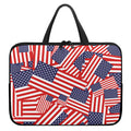 Independence Day USA Flag Pattern Print Laptop Sleeve With Handle
