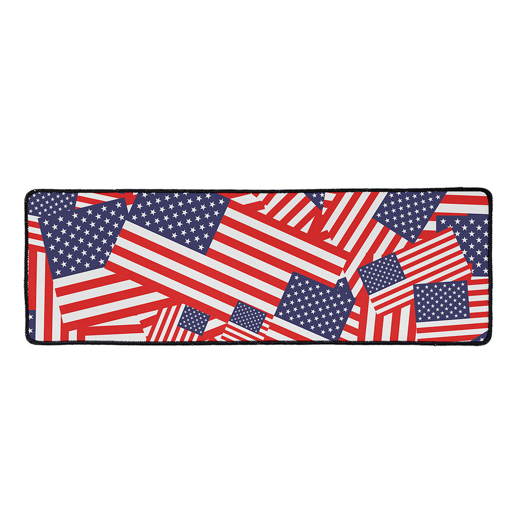 Independence Day USA Flag Pattern Print Long Kitchen Mat