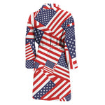 Independence Day USA Flag Pattern Print Men's Bathrobe