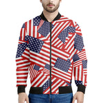 Independence Day USA Flag Pattern Print Men's Bomber Jacket