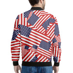 Independence Day USA Flag Pattern Print Men's Bomber Jacket