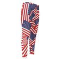 Independence Day USA Flag Pattern Print Men's Compression Pants