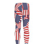 Independence Day USA Flag Pattern Print Men's leggings
