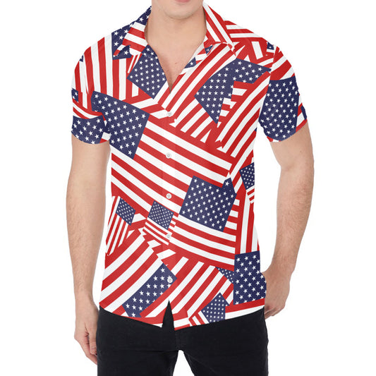Independence Day USA Flag Pattern Print Men's Shirt