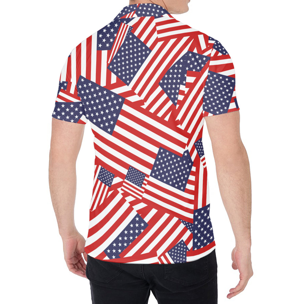 Independence Day USA Flag Pattern Print Men's Shirt