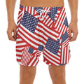 Independence Day USA Flag Pattern Print Men's Split Running Shorts