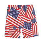 Independence Day USA Flag Pattern Print Men's Sports Shorts
