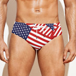 Independence Day USA Flag Pattern Print Men's Swim Briefs
