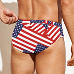 Independence Day USA Flag Pattern Print Men's Swim Briefs