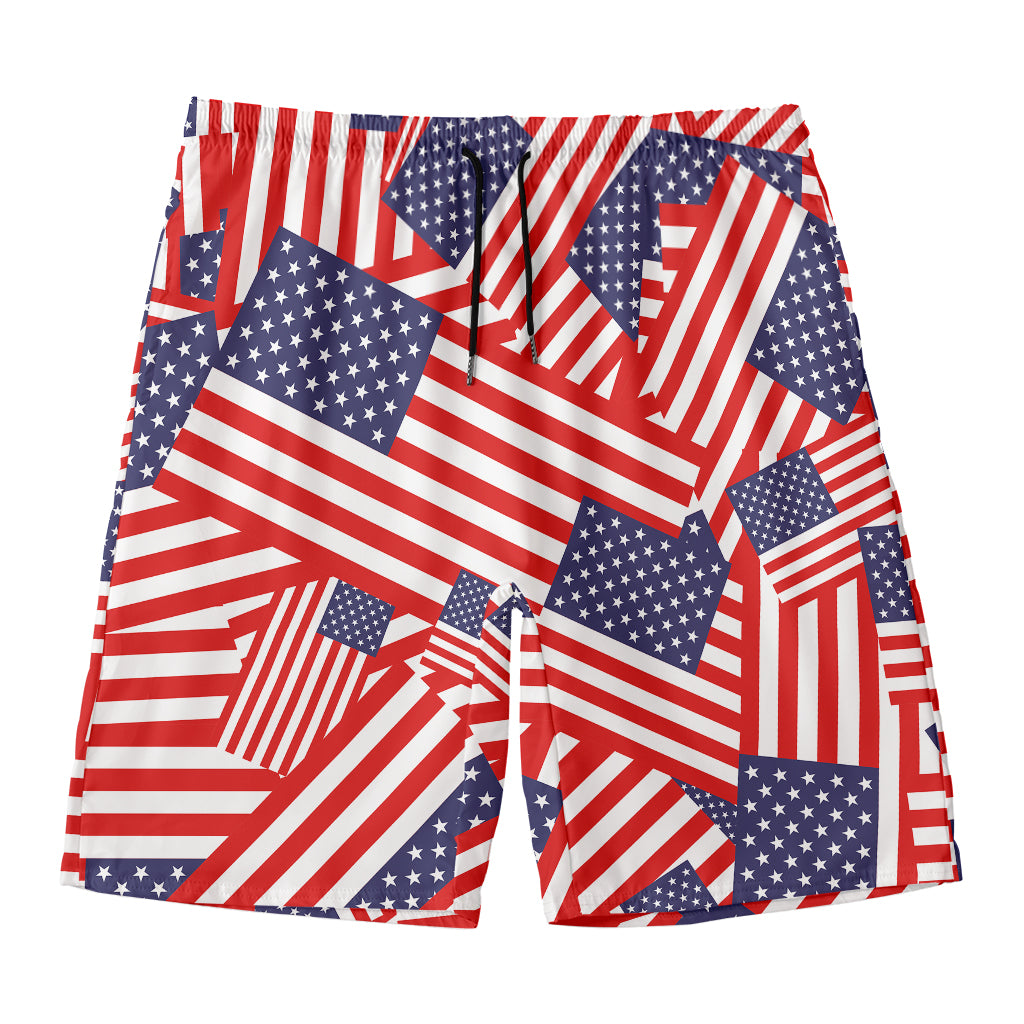 Independence Day USA Flag Pattern Print Men's Swim Trunks