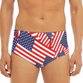 Independence Day USA Flag Pattern Print Men's Triangle Swim Briefs