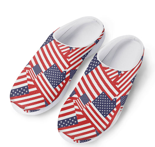 Independence Day USA Flag Pattern Print Mesh Casual Shoes