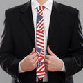 Independence Day USA Flag Pattern Print Necktie