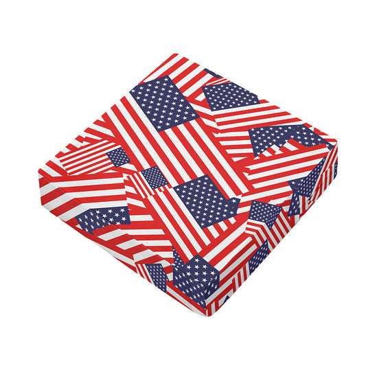 Independence Day USA Flag Pattern Print Outdoor Seat Cushion Cover