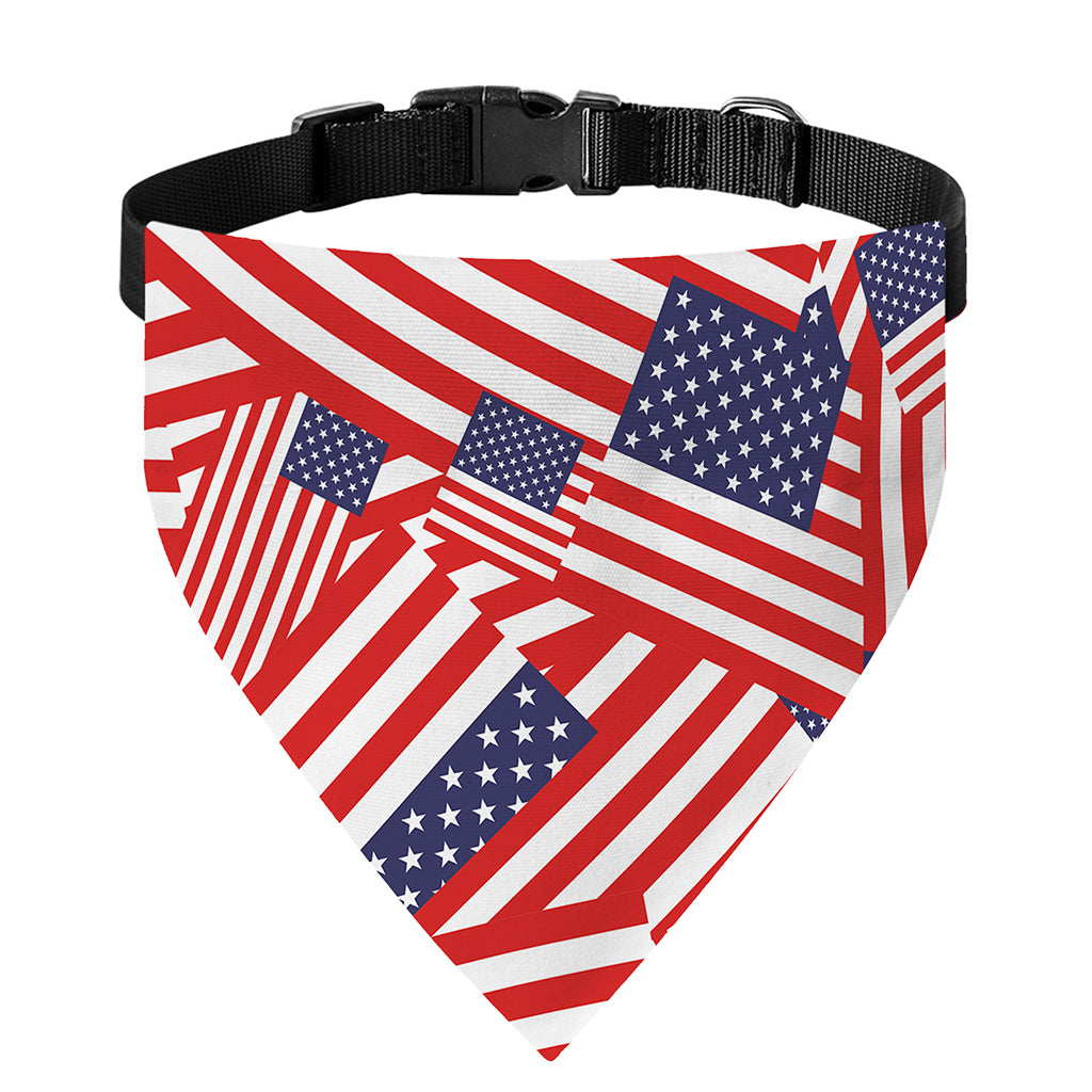 Independence Day USA Flag Pattern Print Over The Collar Dog Bandana