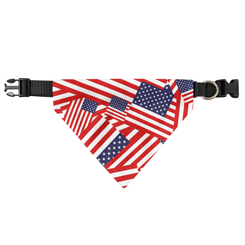 Independence Day USA Flag Pattern Print Over The Collar Dog Bandana