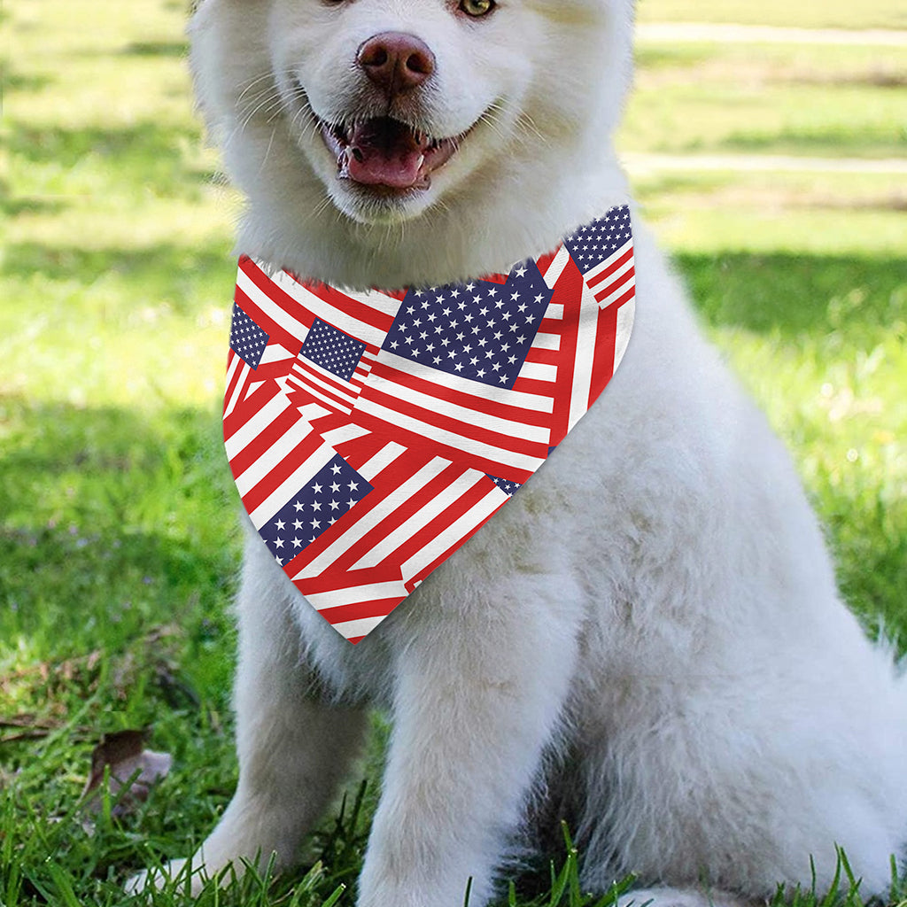 Independence Day USA Flag Pattern Print Over The Collar Dog Bandana