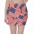 Independence Day USA Flag Pattern Print Pencil Mini Skirt