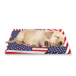 Independence Day USA Flag Pattern Print Pet Cooling Mat Cover