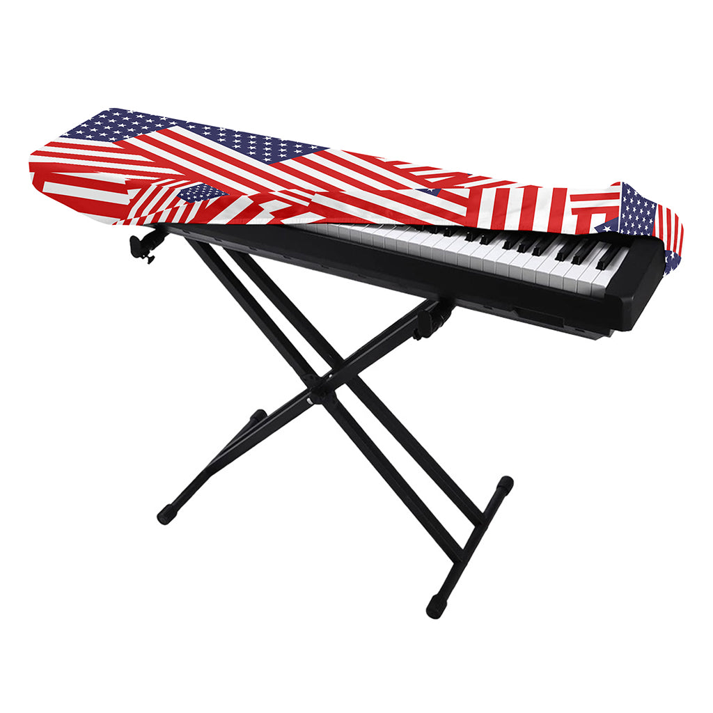 Independence Day USA Flag Pattern Print Piano Keyboard Cover