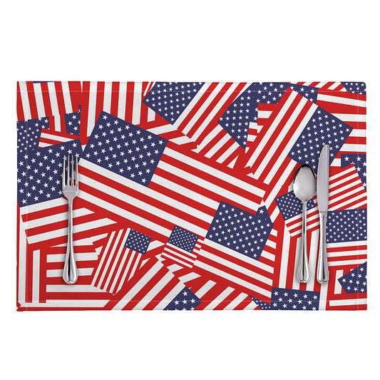 Independence Day USA Flag Pattern Print Placemat