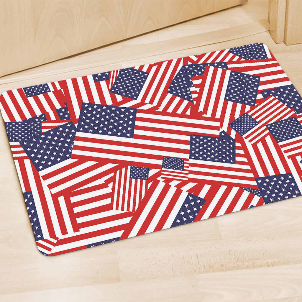 Independence Day USA Flag Pattern Print Polyester Doormat